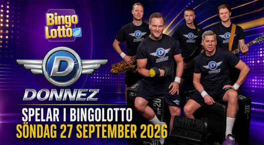 Donnez spelar i Bingolotto 27 september!